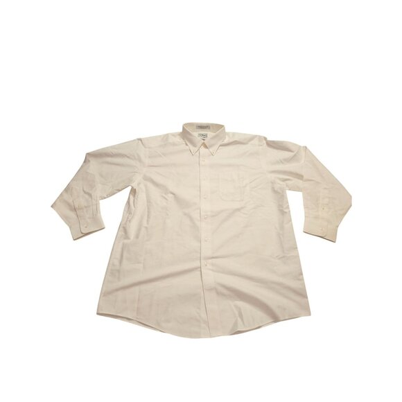 L.L.Bean Mens Traditional Fit Wrinkle Resistant White Dress Shirt Size 17-33 - Picture 2 of 5